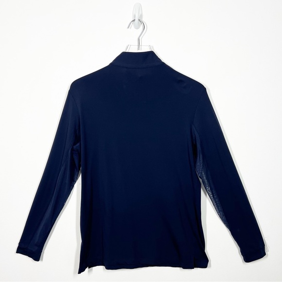 The Tailored Sportsman Womens Size Large Navy Blue Quarter Zip Long Sleeve Shirt - Picture 5 of 14